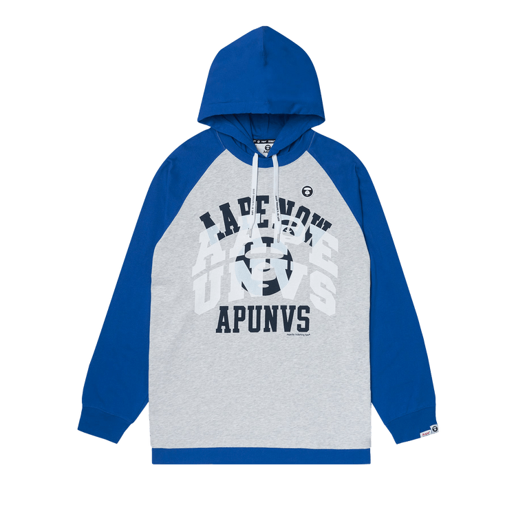 AAPE Moonface Raglan Hoodie "Blue"