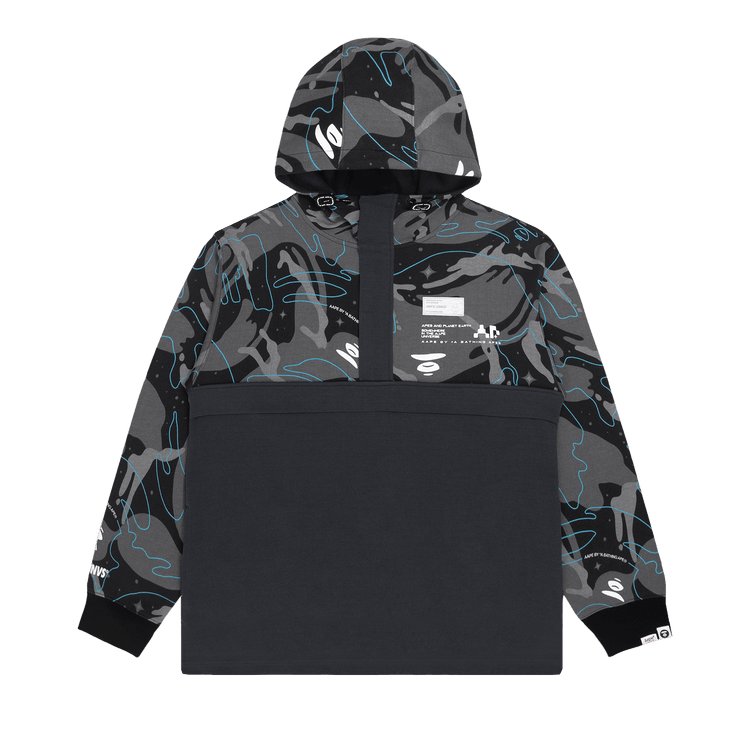 AAPE Logo Camo Hoodie "Grey/Blue"