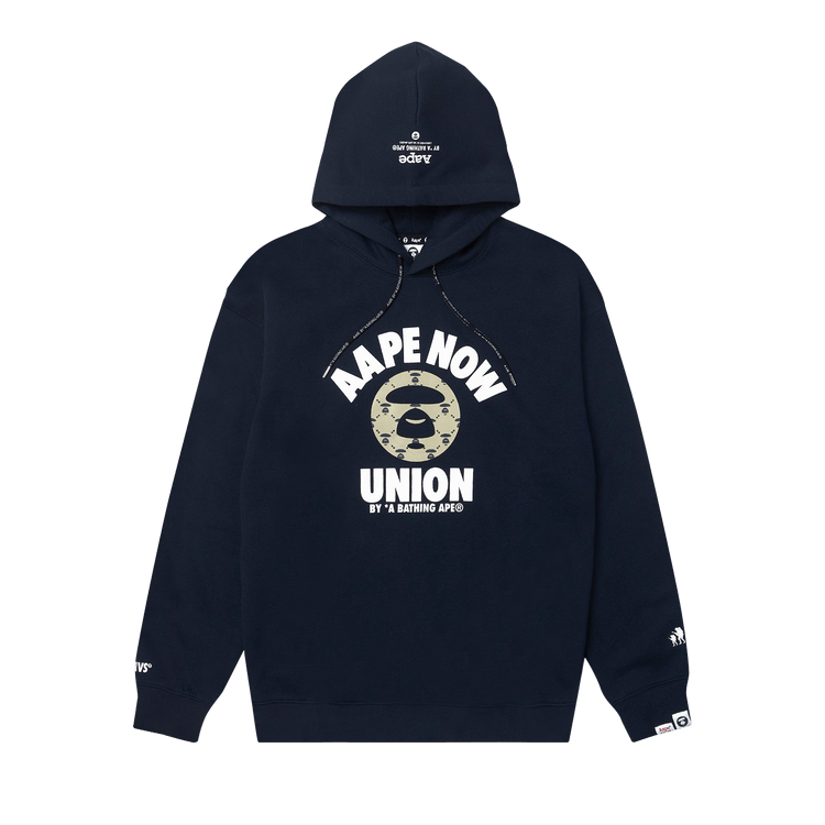 AAPE Moonface Printed Hoodie "Navy"
