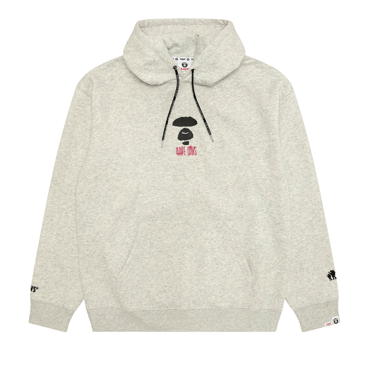 AAPE Unvs Moonface Hoodie "White/Heather"