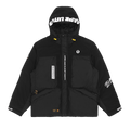 AAPE Moonface Panelled Hooded Down Jacket "Black"