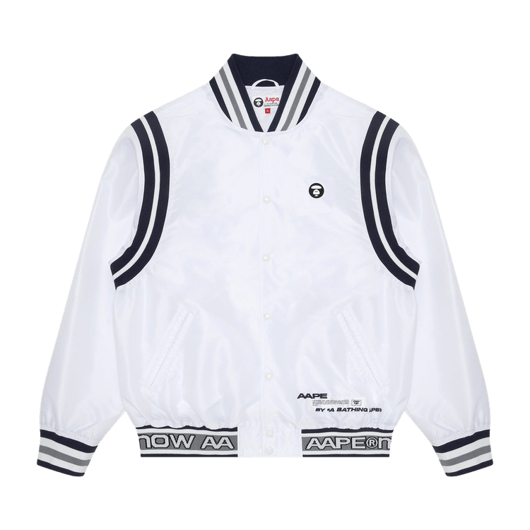 AAPE Moonface Patch Jersey Jacket "White"