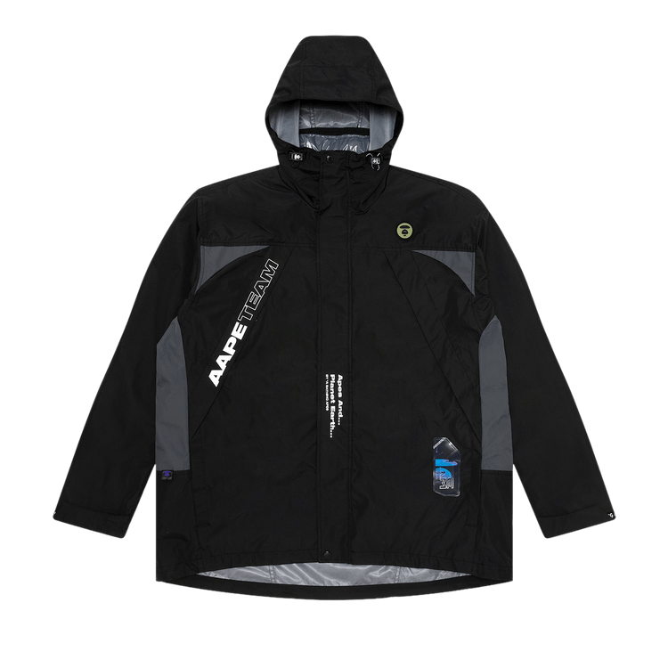 AAPE Moonface Reversible Hooded Jacket "Black"