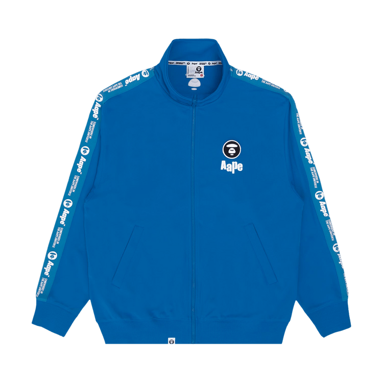 AAPE Moonface Patch Zip-Up Track Jacket "Blue"