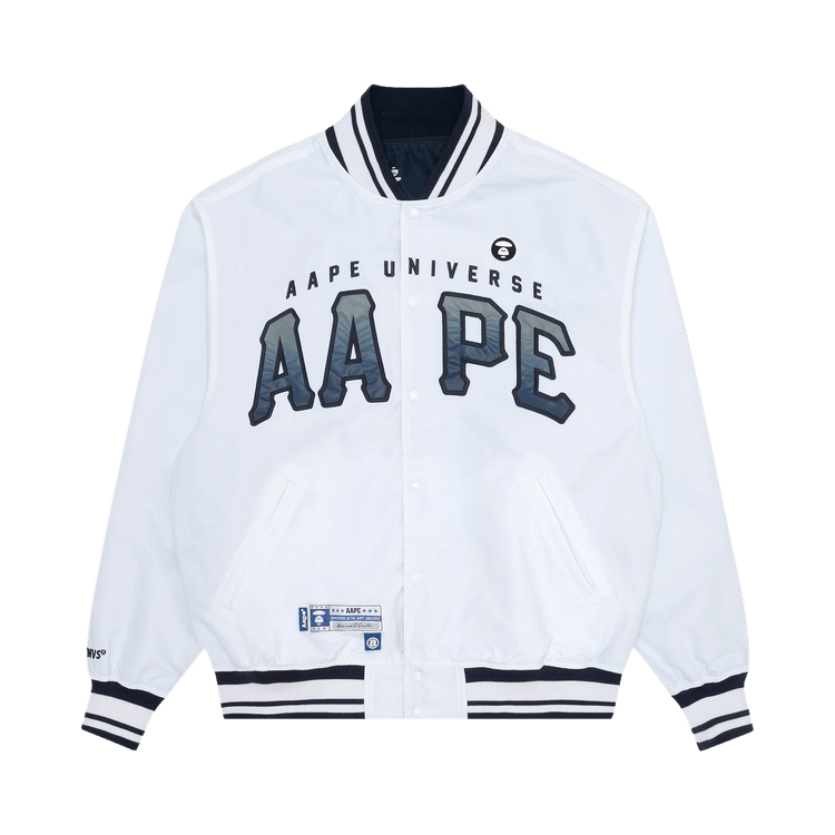 AAPE Moonface Patch Reversible Jacket "White"
