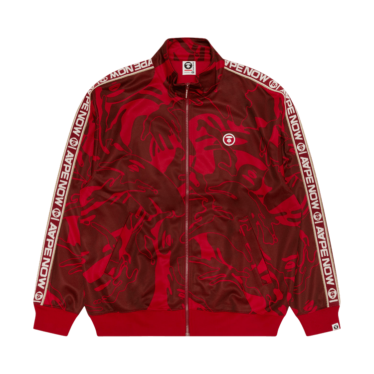 AAPE Now Moonface Camo Zip-Up Jacket "Red/Multi"