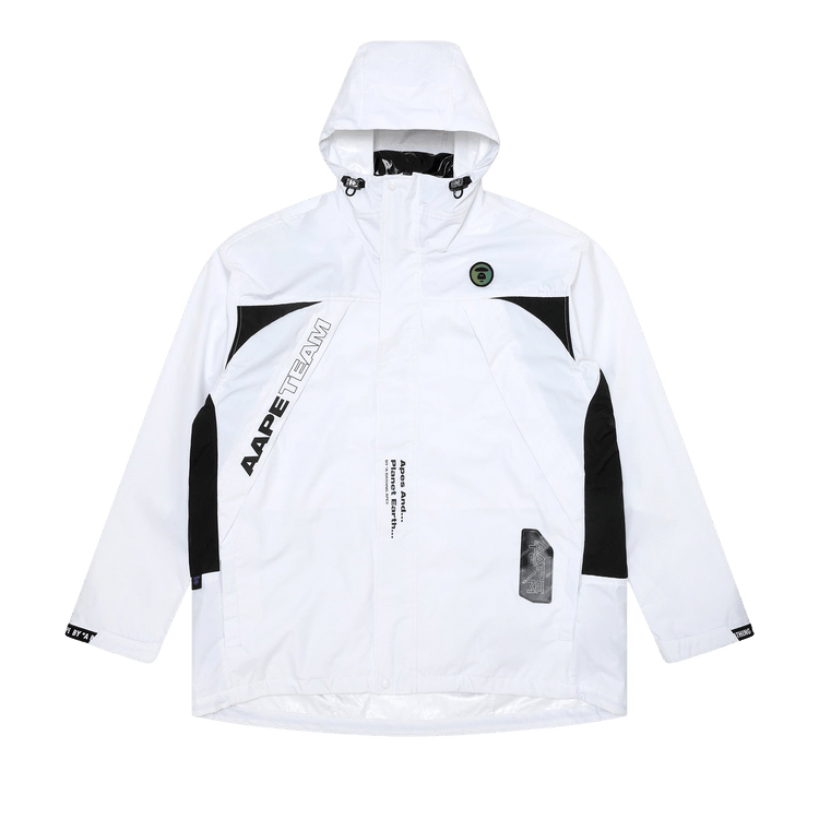 AAPE Moonface Reversible Hooded Jacket "White"