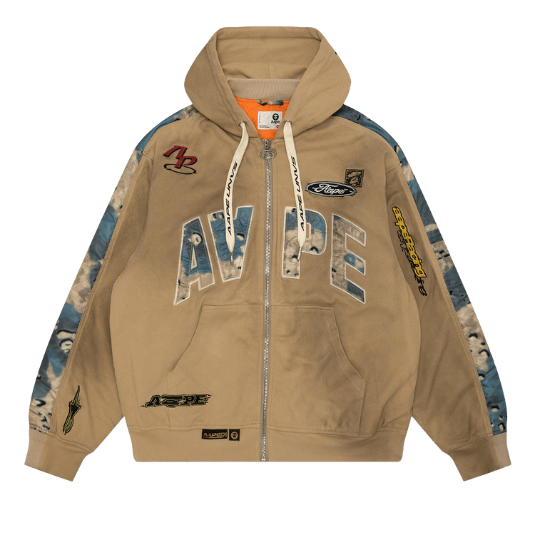AAPE Logo Hooded Jacket "Beige/Light"