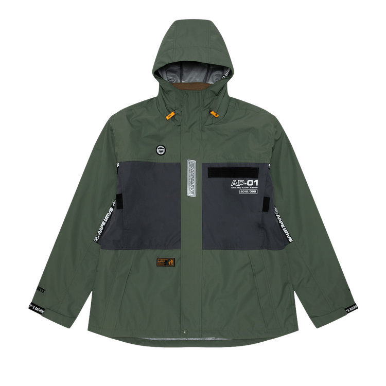 AAPE Moonface Convertible Utility Hooded Jacket "Khaki"