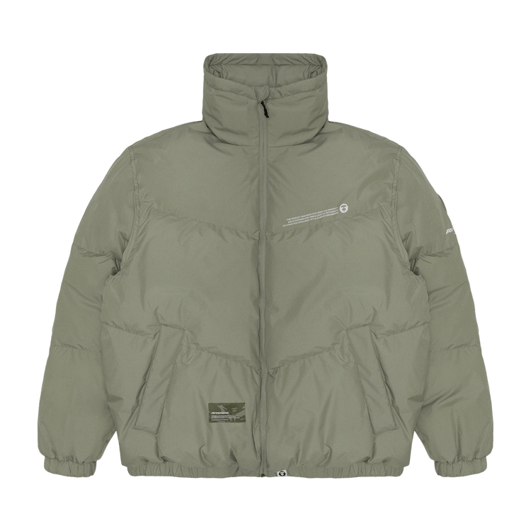 AAPE Moonface Stand-Collar Padded Jacket "Khaki/Light"