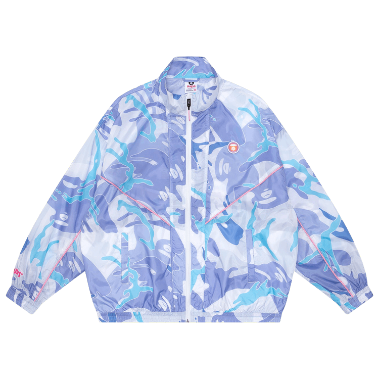 AAPE Moonface Lightweight Zip-Up Jacket "Blue/Navy"