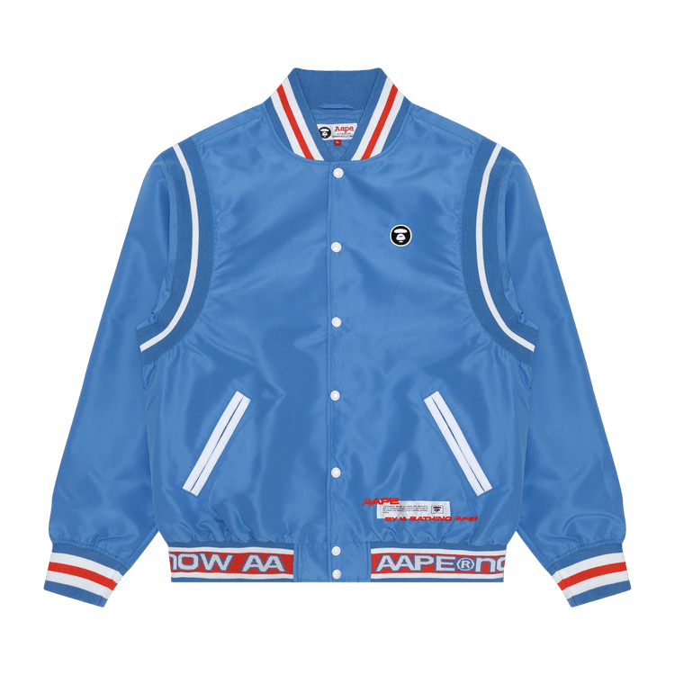 AAPE Moonface Patch Jersey Jacket "Blue/Light"