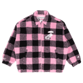 AAPE Moonface Plaid Fleece Zip Jacket "Multi/Pink"