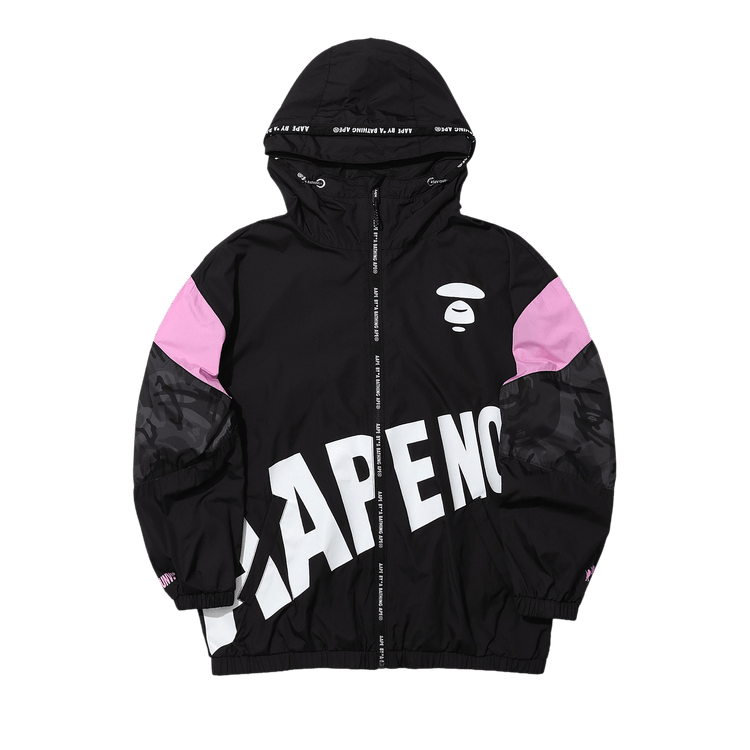AAPE Panelled Sleeve Zip Jacket "Black"