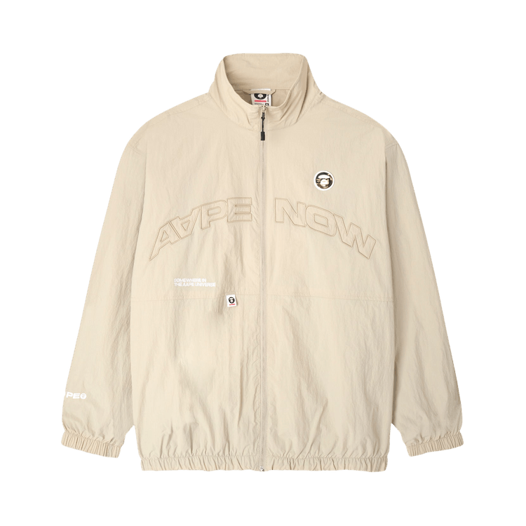 AAPE Moonface Patch Nylon Jacket "Ivory/Grey"