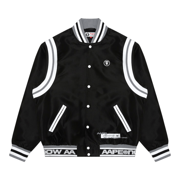AAPE Moonface Patch Jersey Jacket "Black"