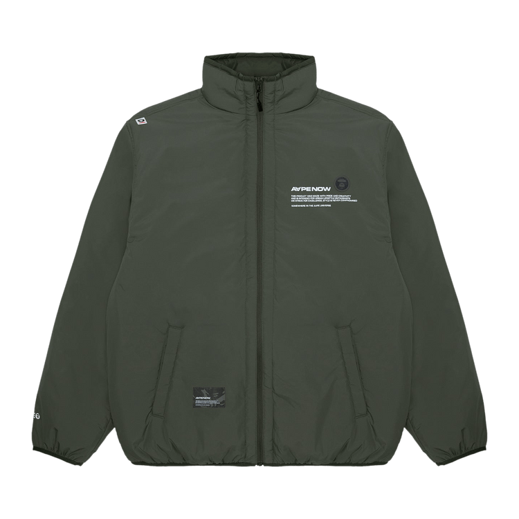 AAPE Moonface Patch Zip-Up Jacket "Khaki/Grey"
