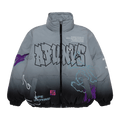 AAPE Moonface Gradient Graphics Down Jacket "Grey"