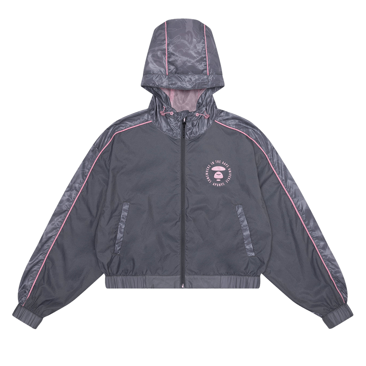 AAPE Moonface Camo-Panelled Hooded Zip Jacket "Blue/Dark"