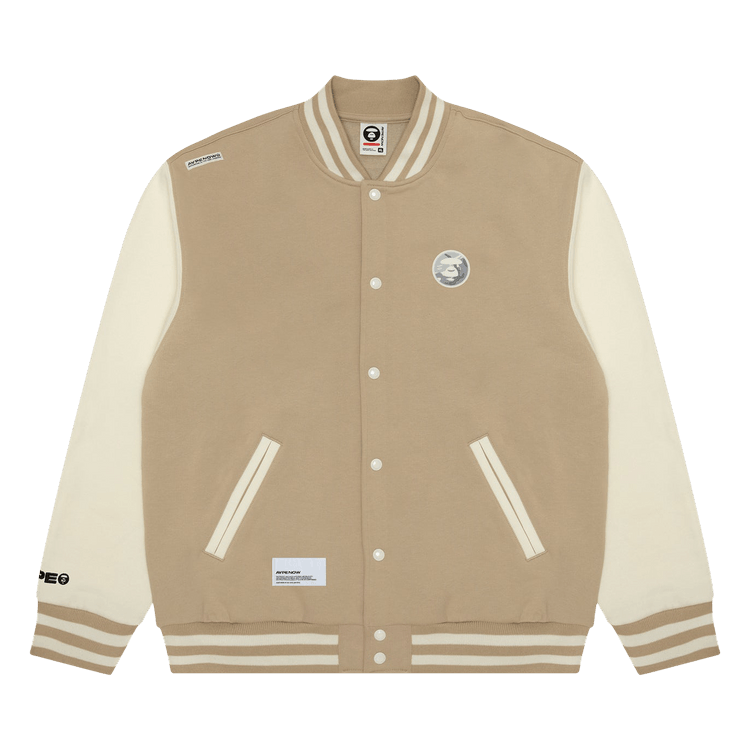 AAPE Moonface Patch Jacket "Beige/Grey"