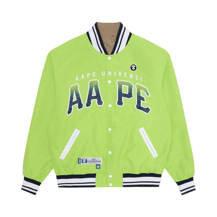 AAPE Moonface Patch Reversible Jacket "Green/Beige"