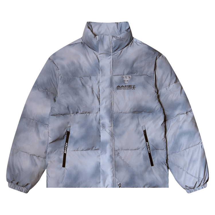 AAPE Moonface Tie-Dye Padded Jacket "White/Green"