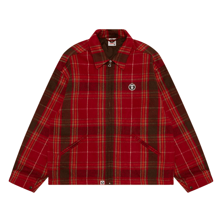 AAPE Now Moonface Check Jacket "Red/Orange"