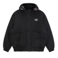 AAPE Moonface Hooded Down Jacket "Grey/Dark"