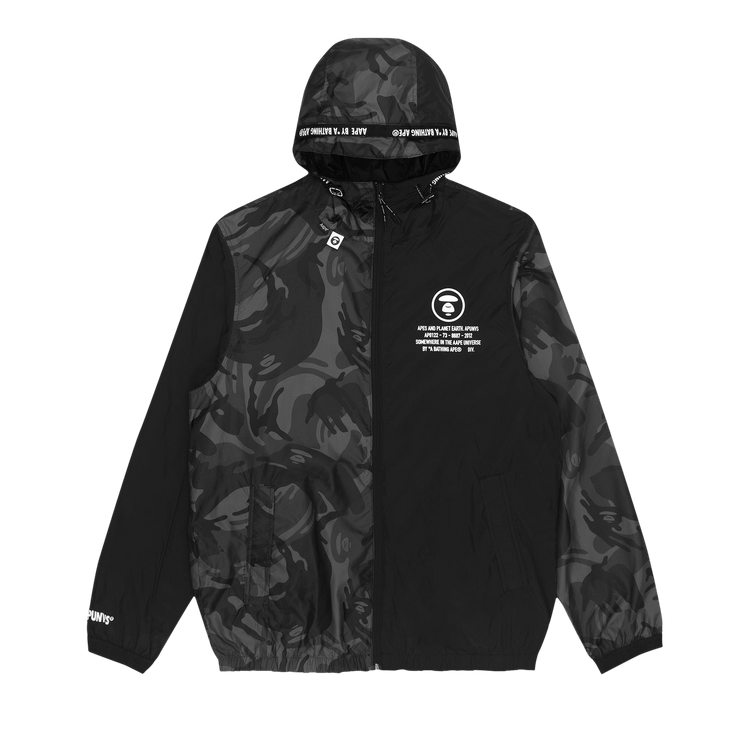 AAPE Moonface Camo Lightweight Jacket "Black/Multi"