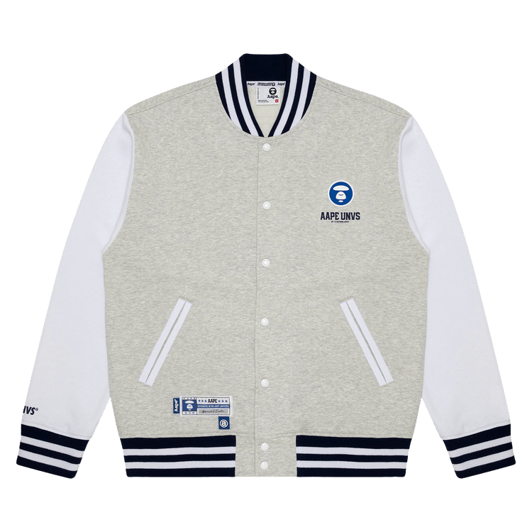 AAPE Moonface Patch Logo Jacket "White/Heather"