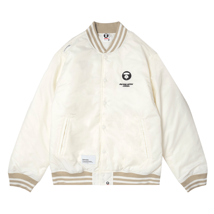 AAPE Moonface Patch Bomber Jacket "Ivory"