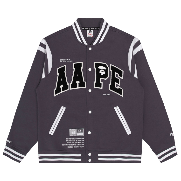 AAPE Moonface Patch Jacket "Grey/Purple"
