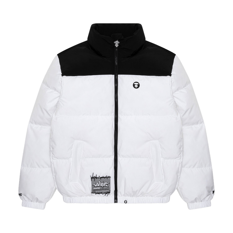AAPE Moonface Patch Down Jacket "White"