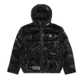 AAPE Moonface Hooded Down Shiny Jacket "Black"