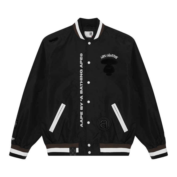 AAPE Moonface Embroidered Jacket "Black"