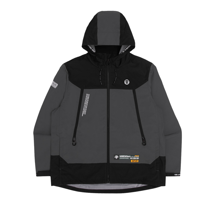 AAPE Moonface Hooded Utility Jacket "Grey"