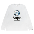 AAPE Unvs Long Sleeve Tee "White/Blue"