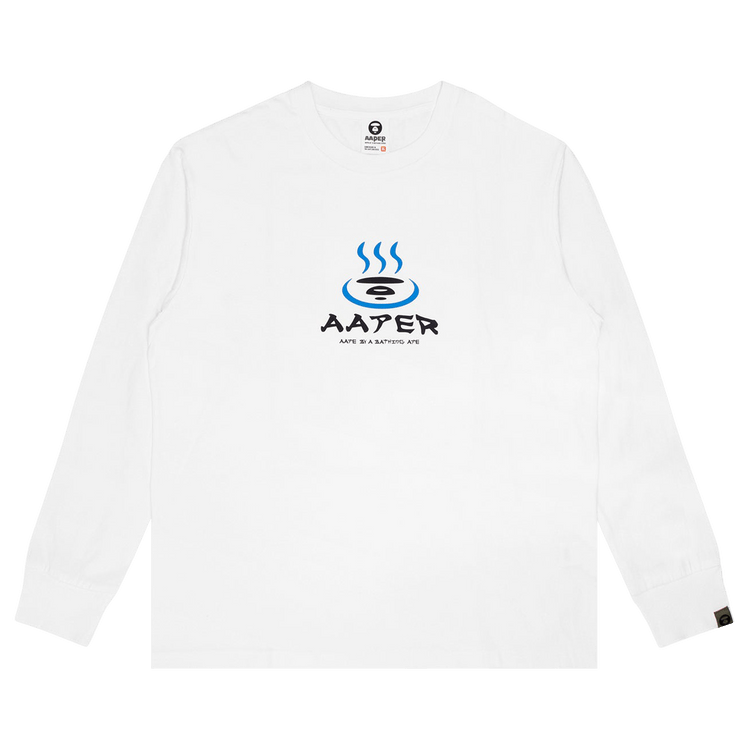 AAPE r Graphic Long Sleeve Tee "White"
