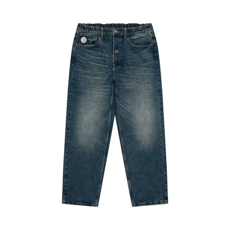 AAPE Moonface Washed Jeans "Blue/Light"