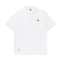 AAPE Moonface Heart Patch Polo "White"