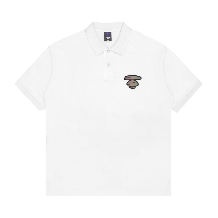 AAPE Moonface Back Print Polo "White"