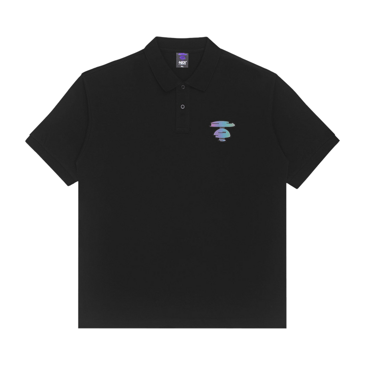 AAPE Moonface Back Print Polo "Black"
