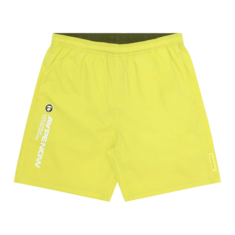 AAPE Moonface Relax Shorts "Yellow/Beige"