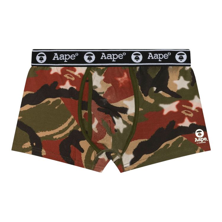 AAPE Camo Boxer Shorts "Red/Green"