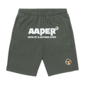 AAPE r Alfa Patch Sweat Shorts "Khaki/Grey"