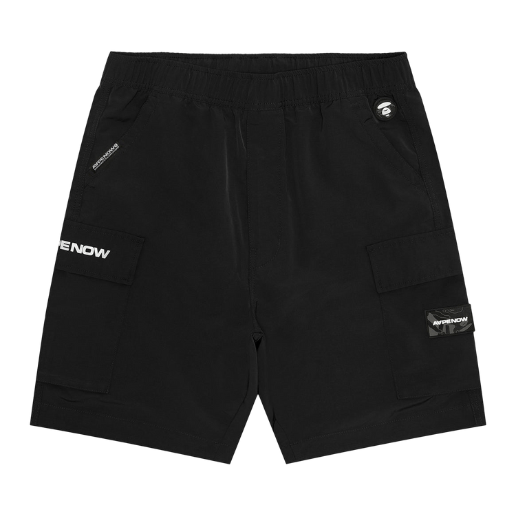 AAPE Now Moonface Logo Cargo Shorts "Black"