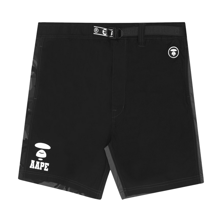 AAPE Moonface Belted Camo Shorts "Black"