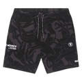 AAPE Moonface Camo Sweat Shorts "Black/Multi"