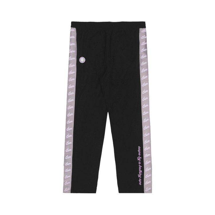AAPE Moonface Patch Logo Tape Sweatpants "Black"