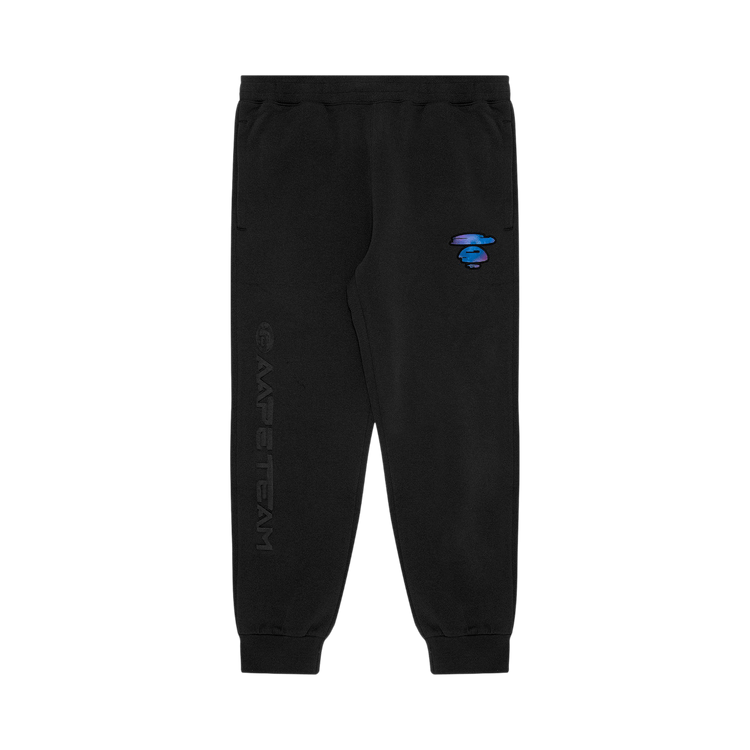 AAPE Moonface Gradient Patch Sweatpants "Black"